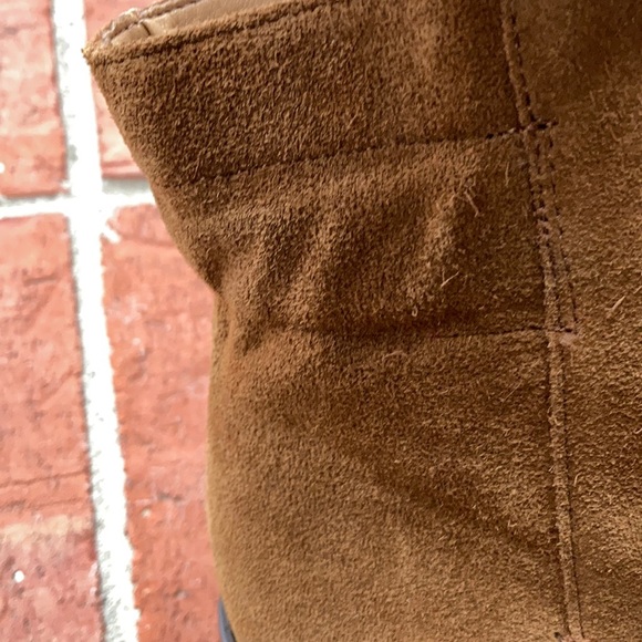 Franco Sarto Fawn Tan Suede High Ankle Booties - Picture 12 of 14